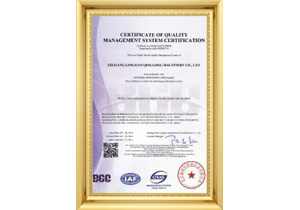 IOS質量認證證書